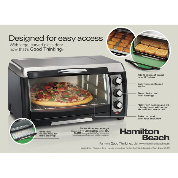 Hamilton Beach® ensemble 6 Slice Toaster Oven & Reviews Wayfair